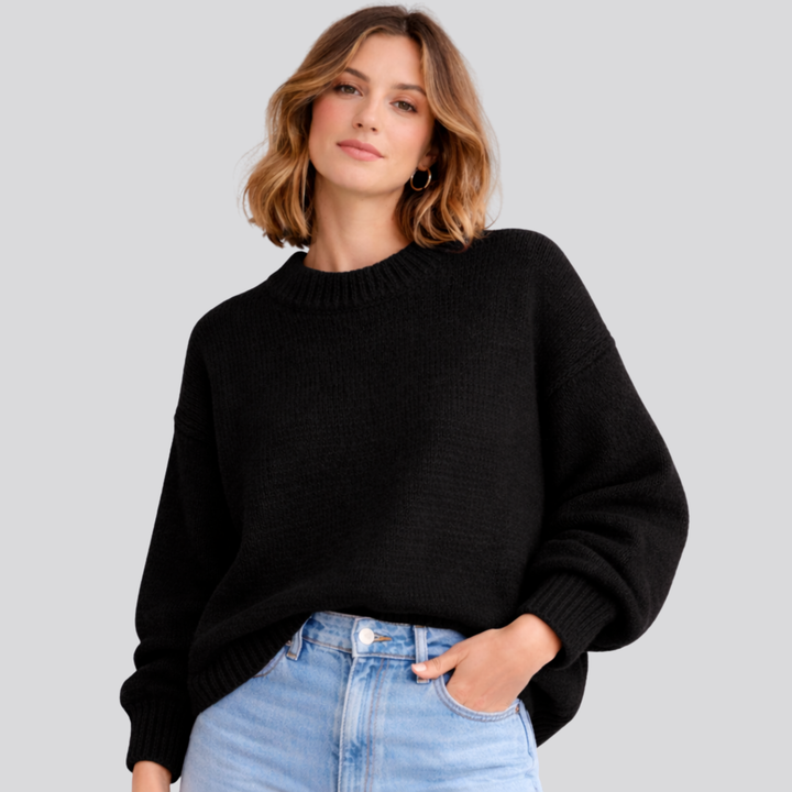 Anwen™ | Oversized Merino Wool Sweater with Dropped Shoulders