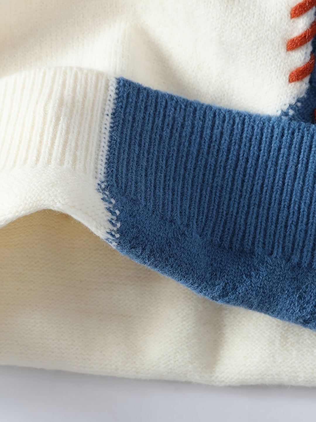 Cornelius™ | Men's Colour Block Cable Knit Sweater with Crew Neck