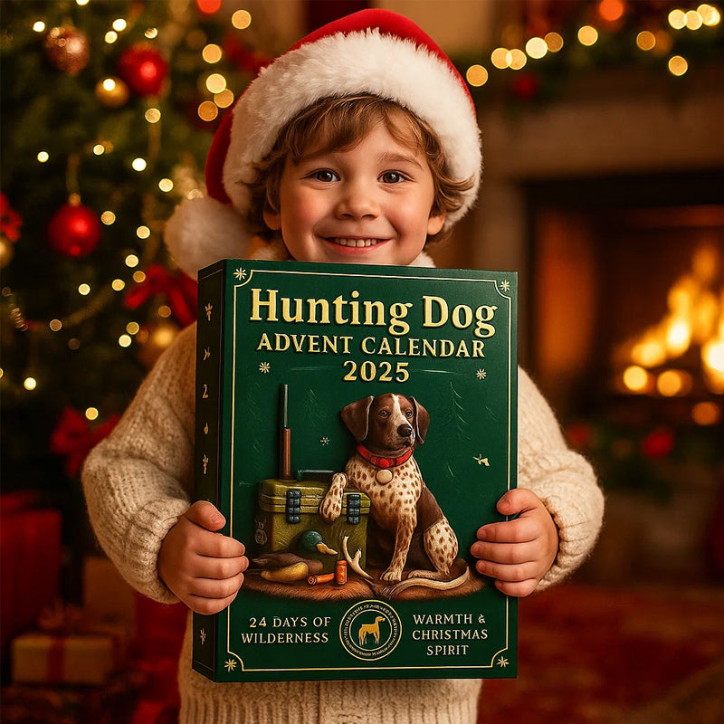 Hunting Dog Advent Calendar with 24 Dog Figurines