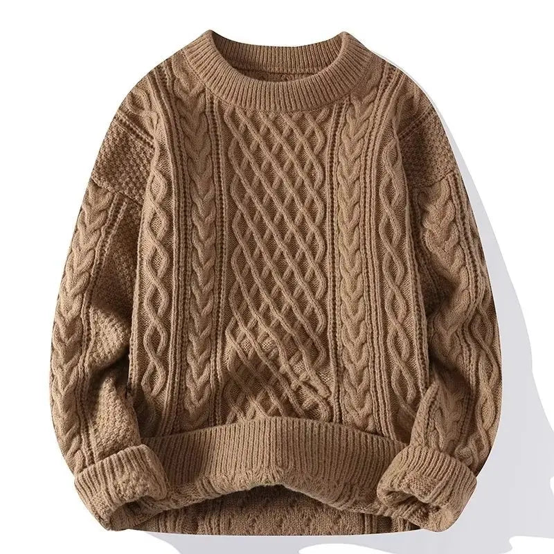 Hector™ | Men's Aran Cable Knit Crew Neck Sweater