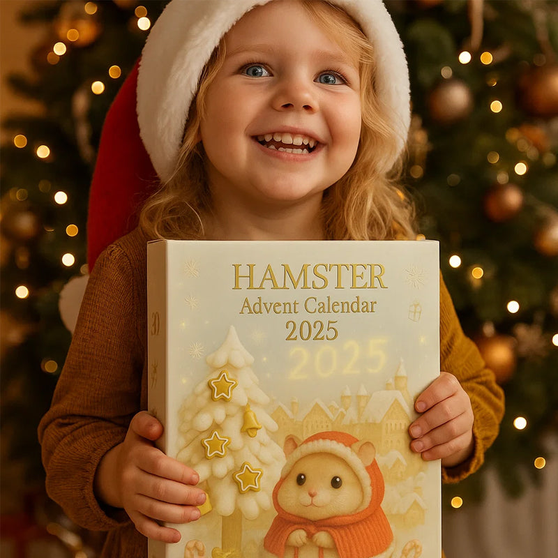 Hamster Advent Calendar with 24 Hamster Figurines