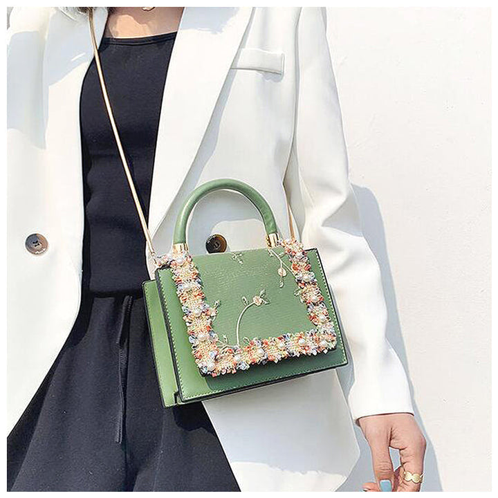 Bridget™ | Floral Embellished Top-Handle Bag