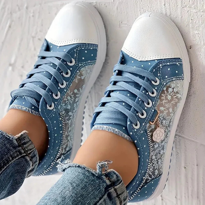 Caro™ | Elegant Women's Sneaker with Floral Details