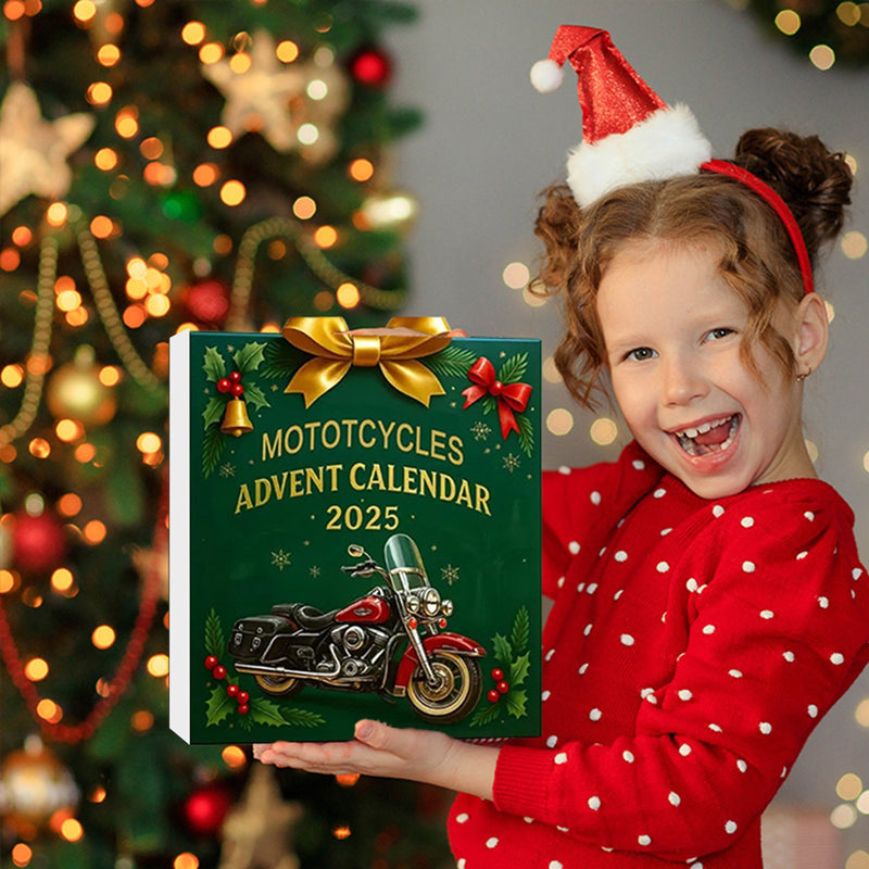 Motorcycle Advent Calendar with 24 Mini Cruiser Motorcycles