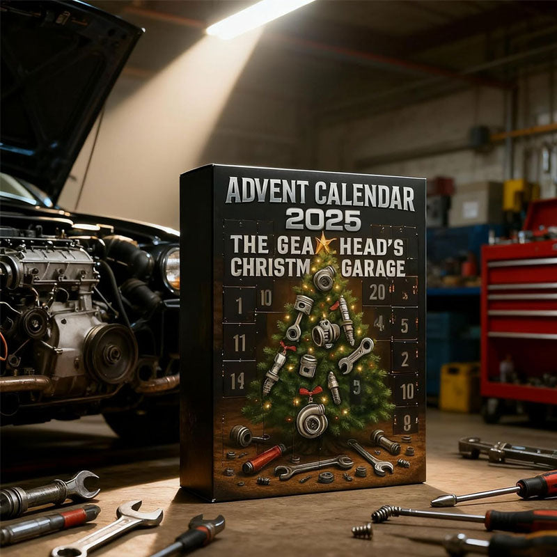Car Enthusiast Advent Calendar with 24 Garage Part Ornaments