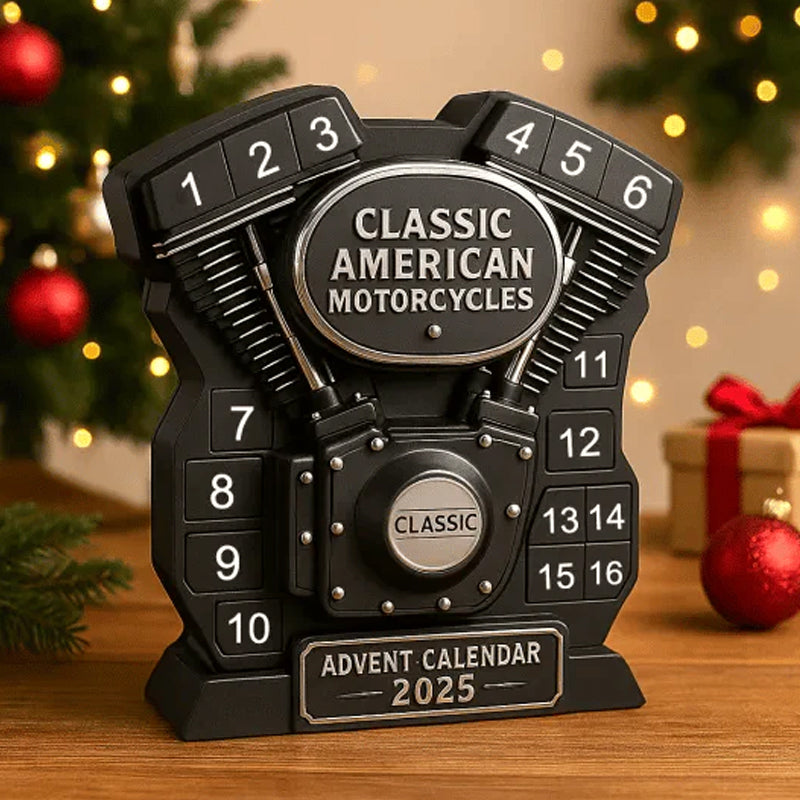 Classic Motorcycle Advent Calendar with 24 Mini Motorcycles