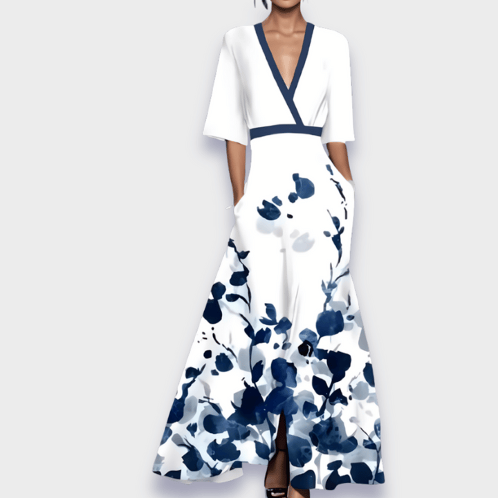 Eliana™ | Abito A-Line Floreale Elegante