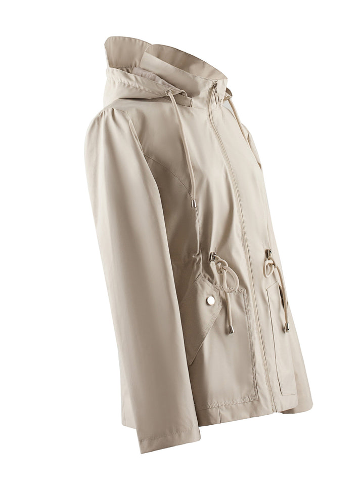 Maribeth™ | Women's Hooded Drawstring Waist Utility Jacket