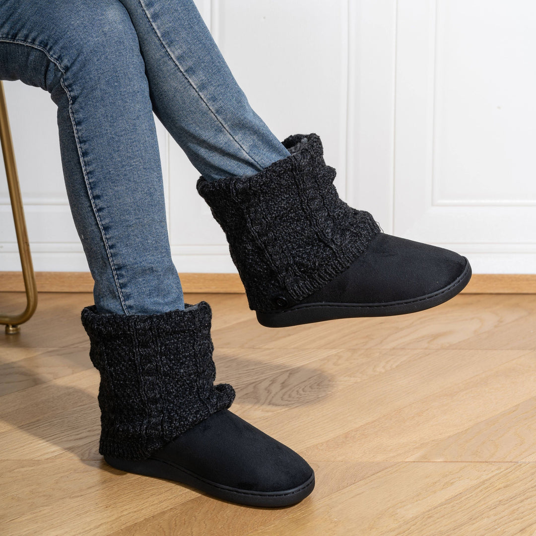 Iseult™ | Women's Knit Cuff Slip On Winter Boots