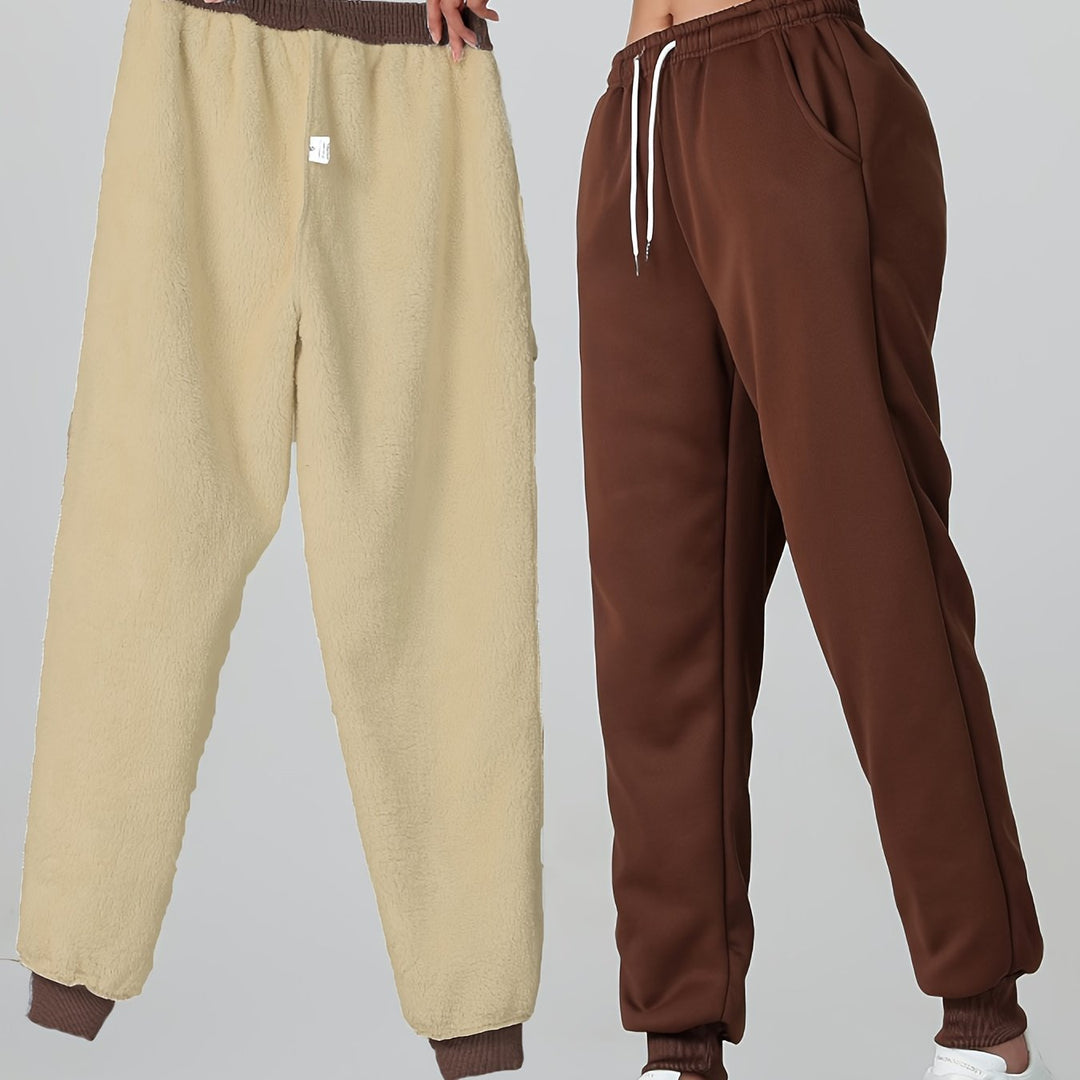 Marilla™ | Women's Warm Lined Cuffed Joggers