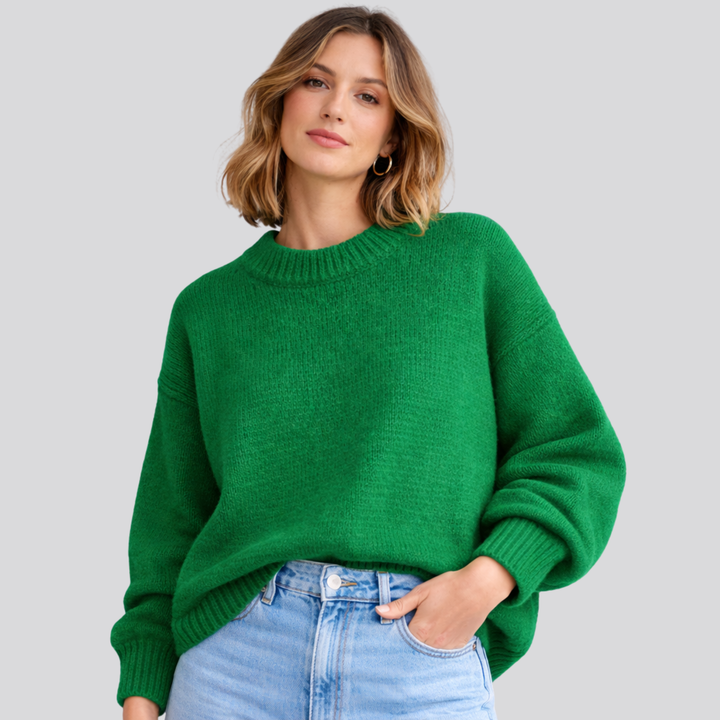 Anwen™ | Oversized Merino Wool Sweater with Dropped Shoulders