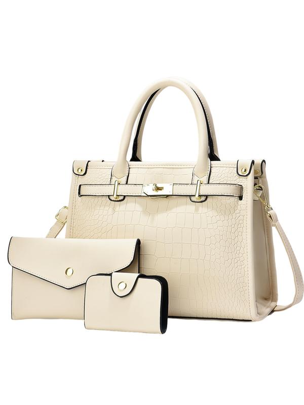 Bella™ | Croc-Embossed Handbag Set