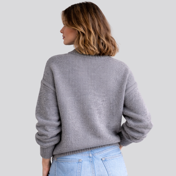 Anwen™ | Oversized Merino Wool Sweater with Dropped Shoulders