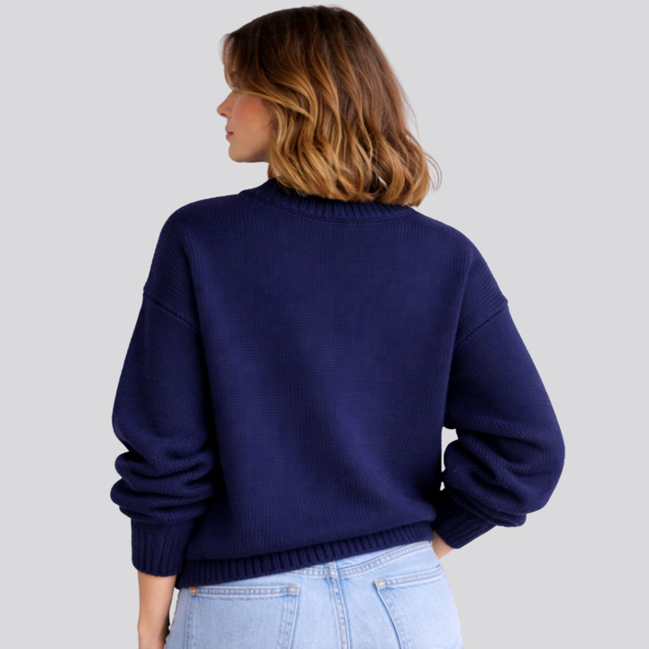 Anwen™ | Oversized Merino Wool Sweater with Dropped Shoulders