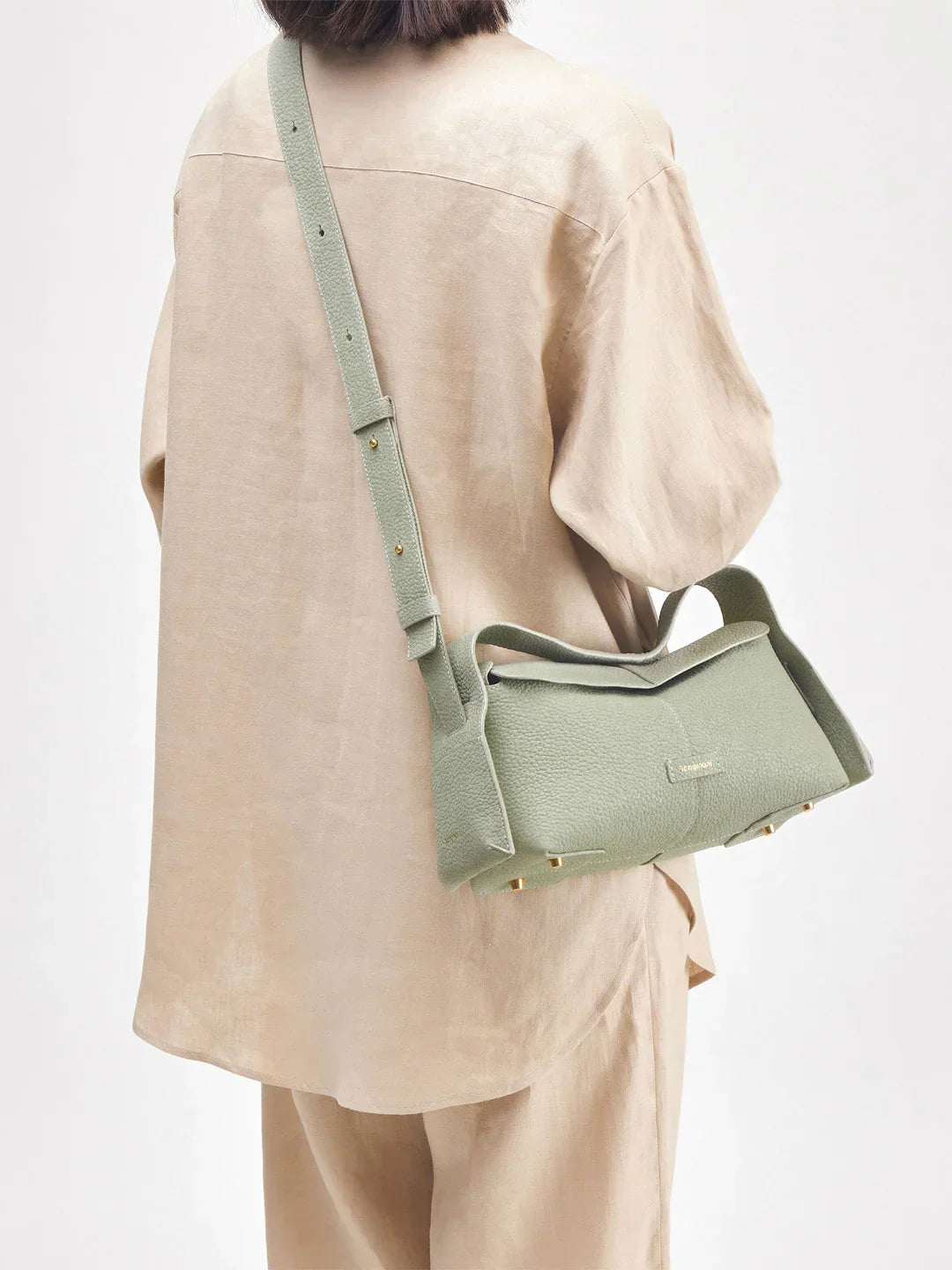 Roxane™ | Curved Leather Shoulder Bag