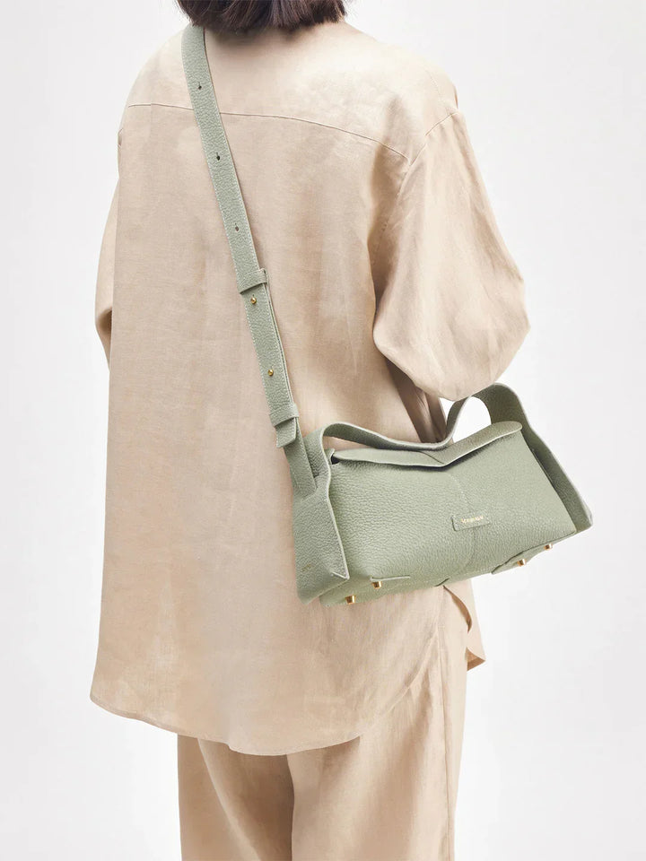 Roxane™ | Curved Leather Shoulder Bag