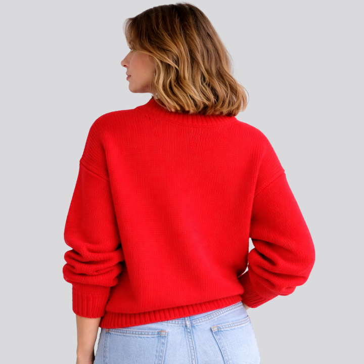 Anwen™ | Oversized Merino Wool Sweater with Dropped Shoulders