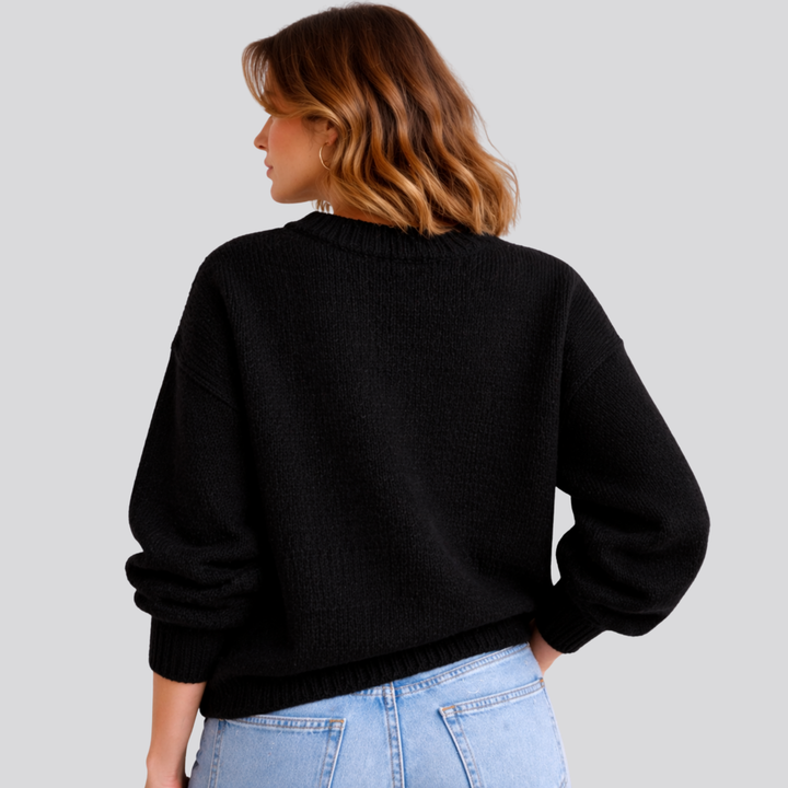 Anwen™ | Oversized Merino Wool Sweater with Dropped Shoulders