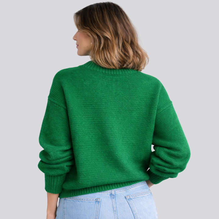 Anwen™ | Oversized Merino Wool Sweater with Dropped Shoulders