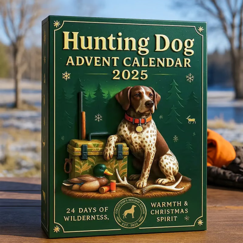 Hunting Dog Advent Calendar with 24 Dog Figurines