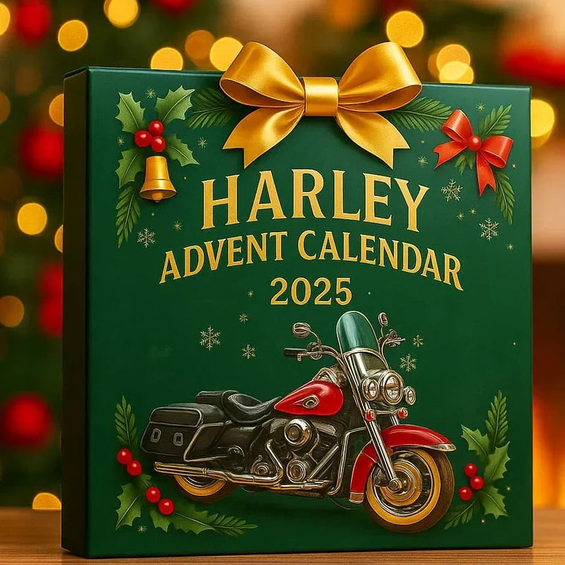 Motorcycle Advent Calendar with 24 Mini Cruiser Motorcycles