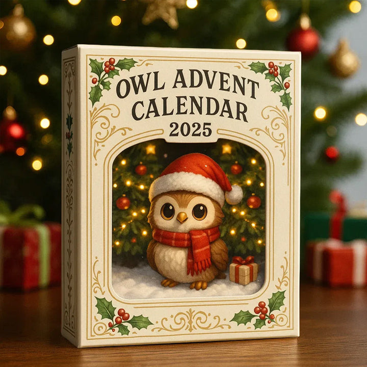Owl Advent Calendar with 24 Owl Figurines