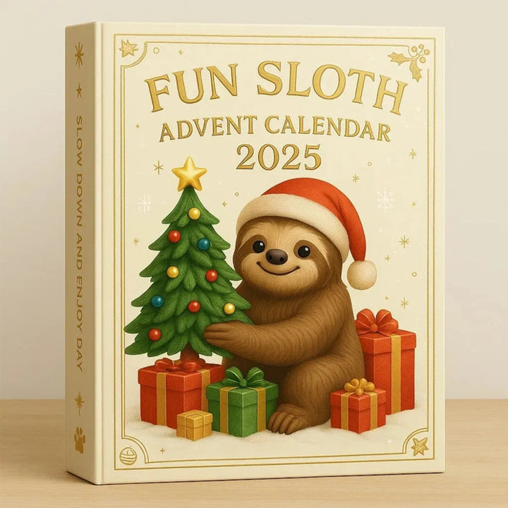 Funny Sloth Advent Calendar with 24 Sloth Figurines