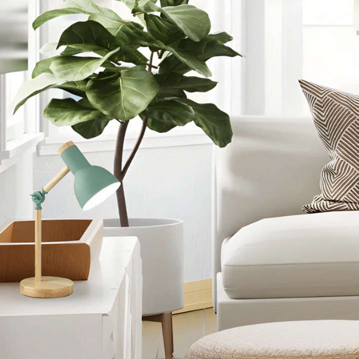 Adjustable Wood and Metal Task Table Lamp — view 2