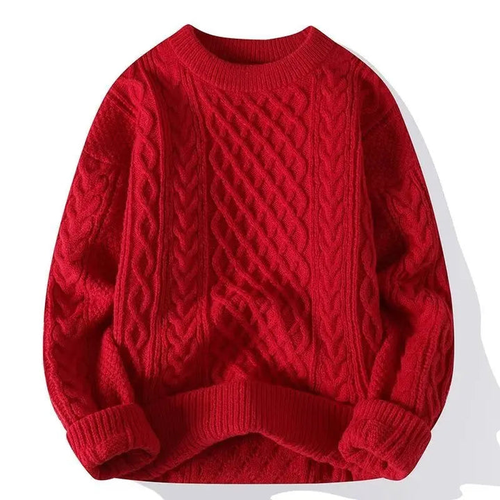 Hector™ | Men's Aran Cable Knit Crew Neck Sweater