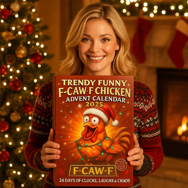 Funny Chicken Advent Calendar with 24 Rooster Figures