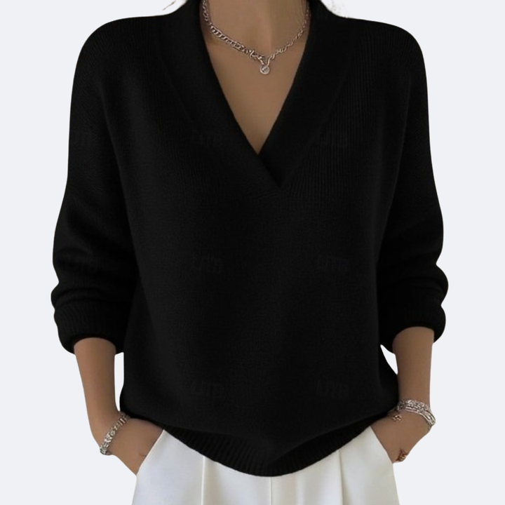 MILENA - Soft Knit with V-Neck