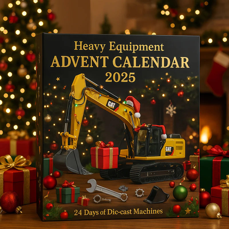 Heavy Equipment Advent Calendar with 24 Mini Machine Ornaments
