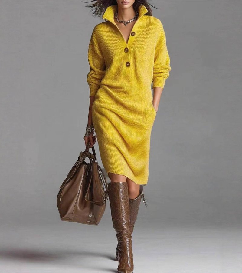 Maris™ | Warm Knitted Dress, Elegant & Comfortable