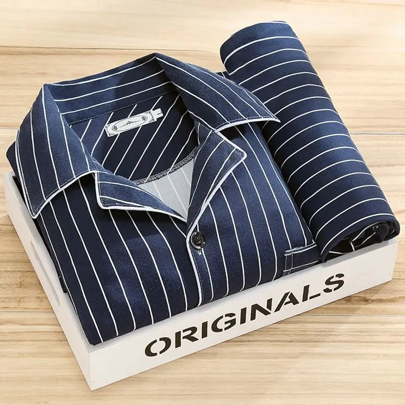 Lucien™ | Men's Long Sleeve Button-Up Pajama Set
