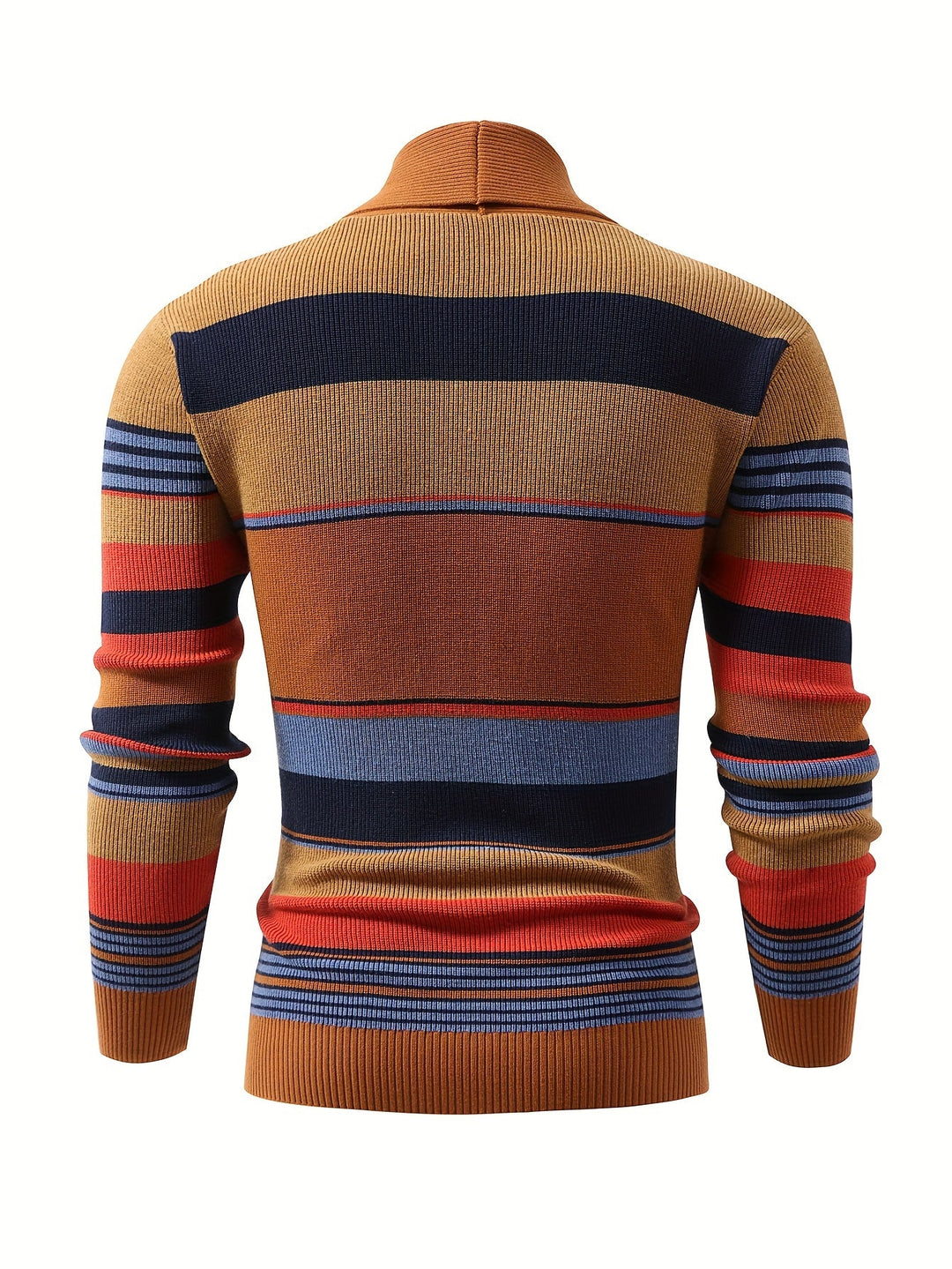 Rensley™ | Men's Striped Shawl Collar Button Front Cardigan