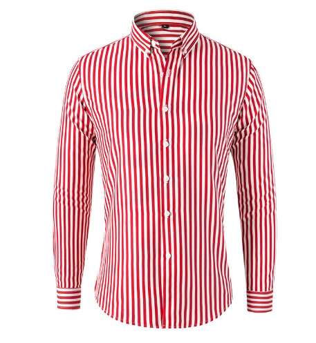 Rhys™ | Men's Vertical Stripe Button-Down Collar Shirt