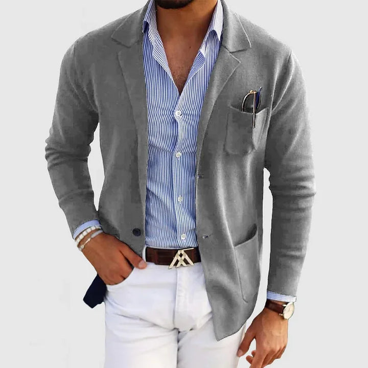 Merritt™ | Men's Knit Blazer Cardigan with Notch Lapels