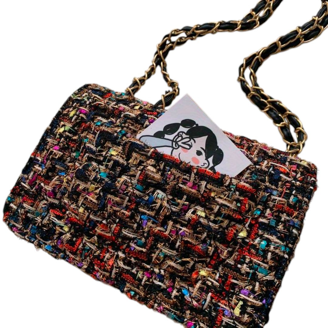 Colombe™ | Tweed Chain Flap Bag