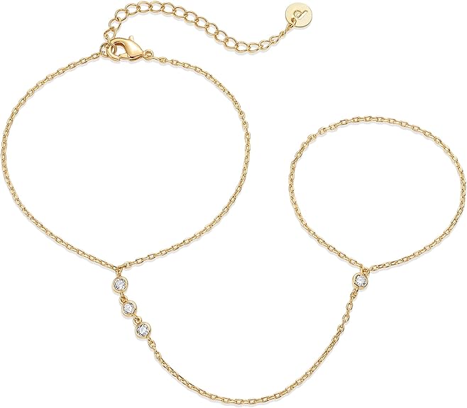 Wrist bracelet with beads | Gold