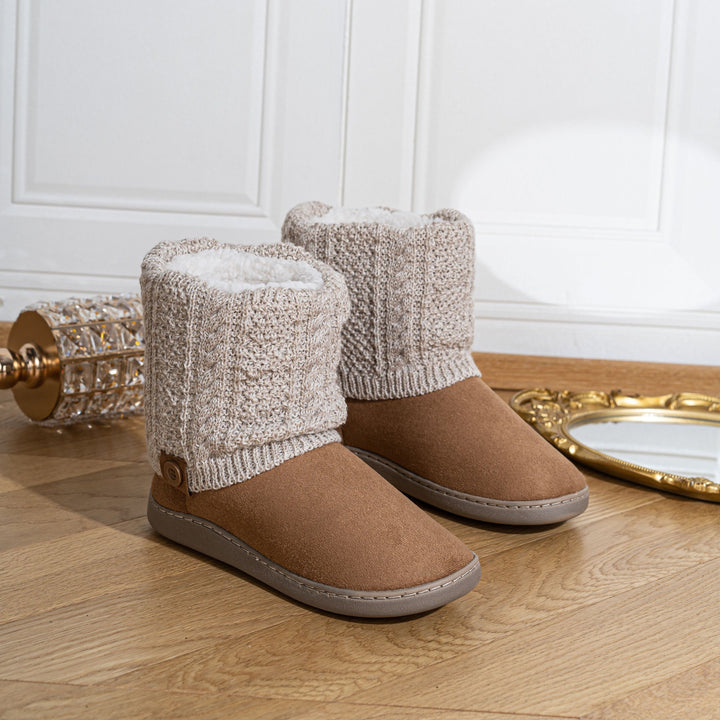 Iseult™ | Women's Knit Cuff Slip On Winter Boots