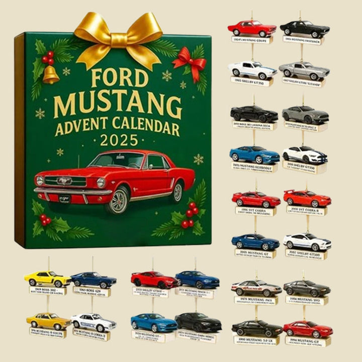 Classic Muscle Car Advent Calendar with 24 Mini Cars