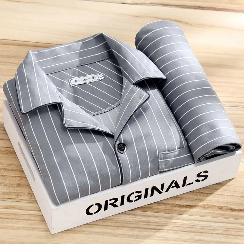 Lucien™ | Men's Long Sleeve Button-Up Pajama Set
