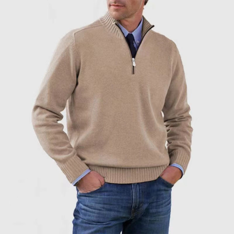 Ansel™ | Men's Half-Zip Knit Sweater with Mock Neck