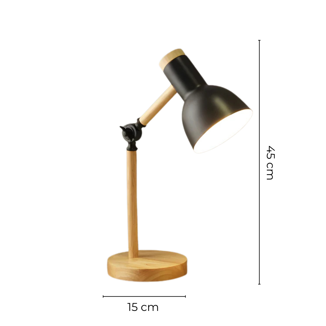 Adjustable Wood and Metal Task Table Lamp — view 6