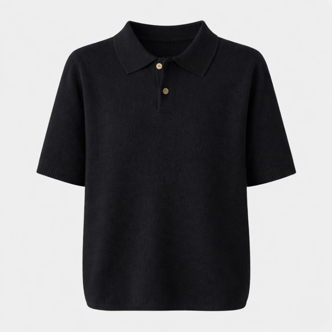 Florentine™ | Knit Polo Shirt with Button Placket and Collar