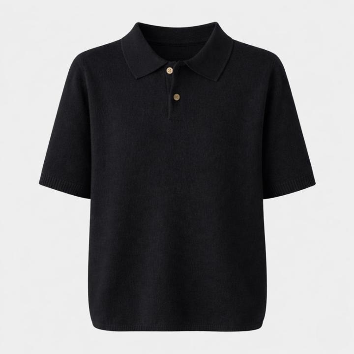 Florentine™ | Knit Polo Shirt with Button Placket and Collar