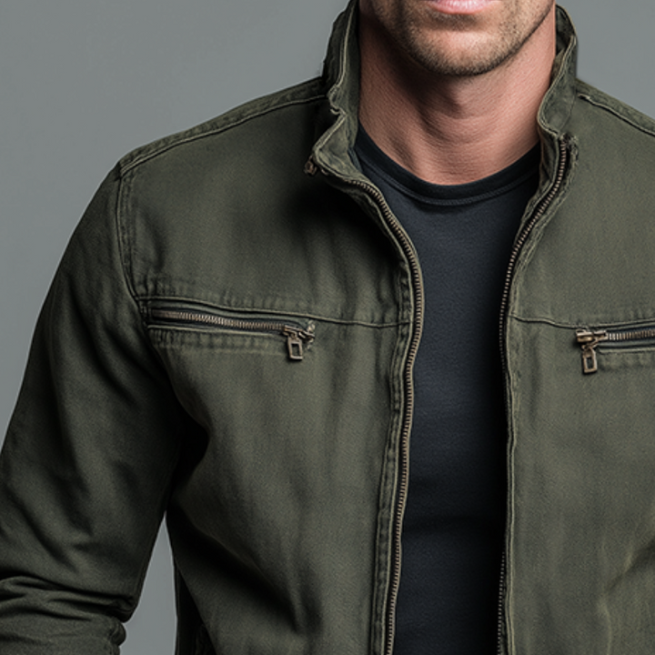 Cazel™ | Vintage Cotton Jacket with Zip Fastening