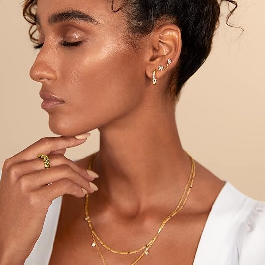 Pear-shaped Studs | Gold