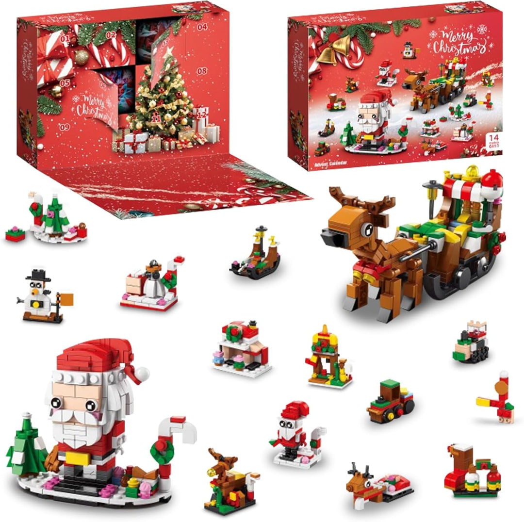 Building Blocks Advent Calendar with 24 Mini Holiday Builds