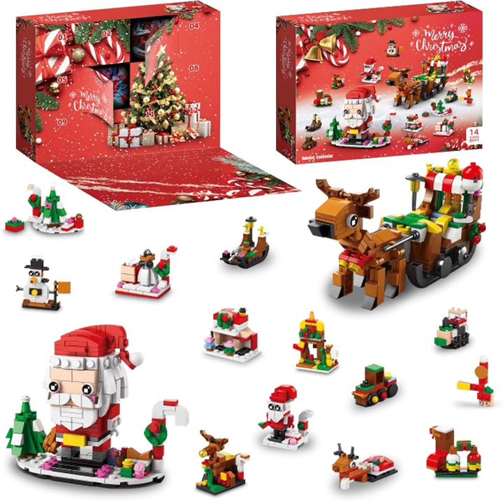 Building Blocks Advent Calendar with 24 Mini Holiday Builds